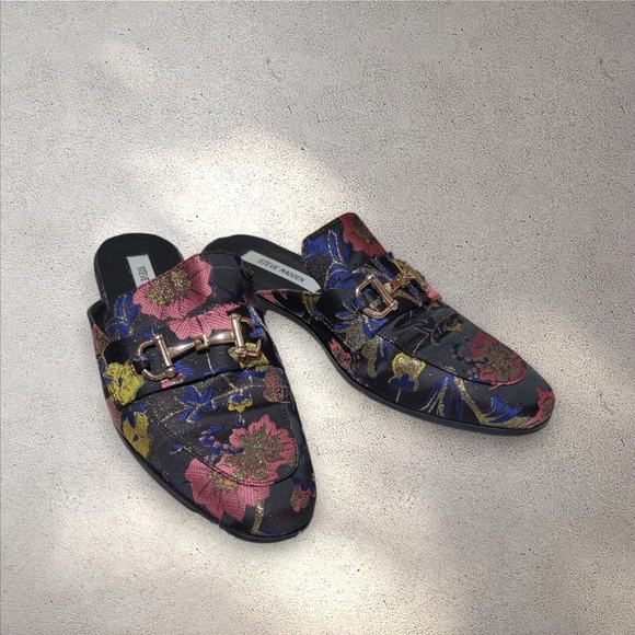 Steve Madden Men's Floral Brocade Mules - Picture 1 of 6